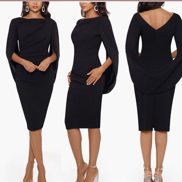 Betsy & Adam Dresses & Skirts - NWT Betsy & Adam cape sleeve crepe sheath dress